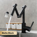 Versatile Brass Kitchen Faucet with Space-Saving Foldable Design