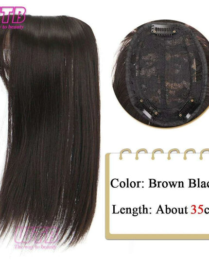 Bangs & Volume: Clip-In Hair Topper for Instant Transformation