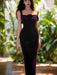 Chic Y2K Inspired Spaghetti Strap Midi Dress for Women - Ideal for Summer Evenings