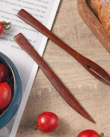 Elegant Bamboo Fork for Fruits, Desserts, and Salads - Japanese Style Kitchen Utensil