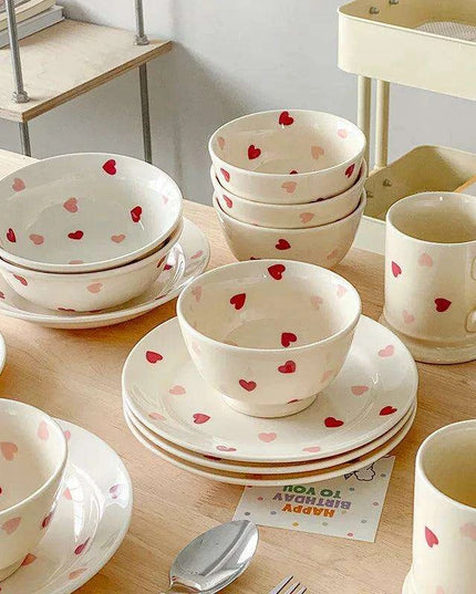 Romantic Heart-Shaped Ceramic Dinnerware for Memorable Dining Moments