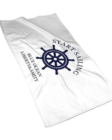 Customizable Luxurious Navy Blue Microfiber Towel - Your Perfect Travel Companion