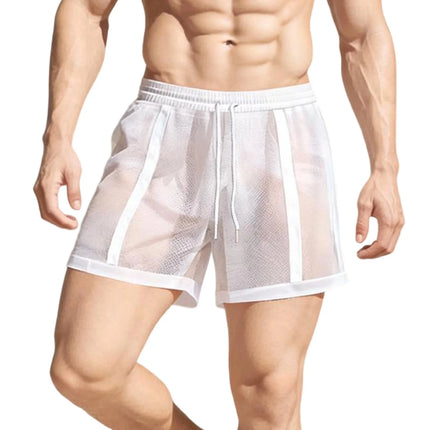 Hirigin Men's Summer Workout Shorts with Drawstring & Elastic Waist
