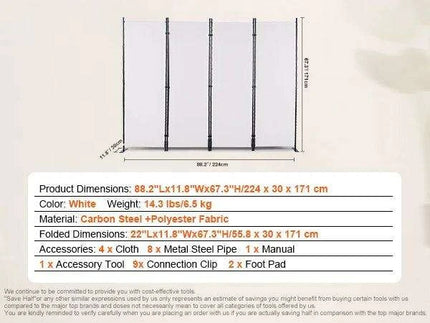 Chic Weatherproof 2-Panel Room Divider for Modern Indoor Privacy