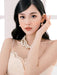 Elegant Apricot Velvet A-Line Slip Dress with Wave Hem Detail