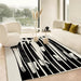 Elevate Your Living Space with the Plush Solid Color Line Rug: Experience Luxury and Elegance