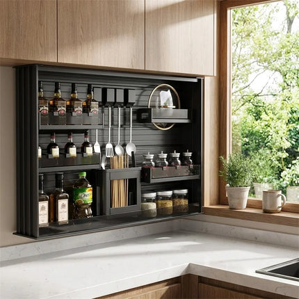 Electric Voice-Controlled Vertical Kitchen Cabinet Lifting Rack — 10 Width Options