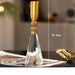Glistening Golden Lotus Candle Stand with Crystal Floral Details - Exquisite Wedding Centerpiece