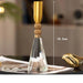 Golden Crystal Lotus Candlestick Holder - Wedding Table Decoration Candelabrum with Crystal Flowers
