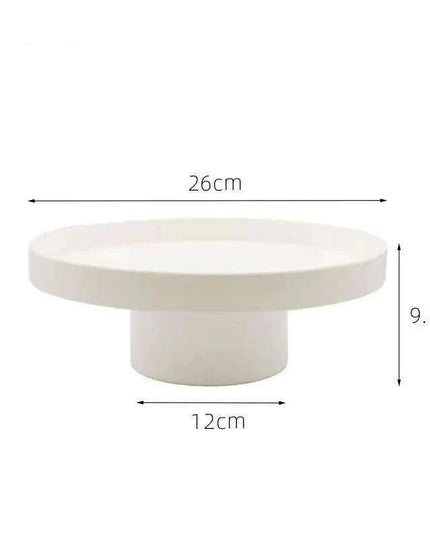 Chic Black and White Round Storage Tray - Versatile Organizer for Fruits, Perfumes, and Cosmetics