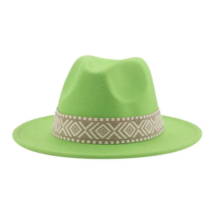 Versatile Unisex Panama Cowboy Hat - Wide Brim Fedora in Classic Camel, Black, and White Felt Options