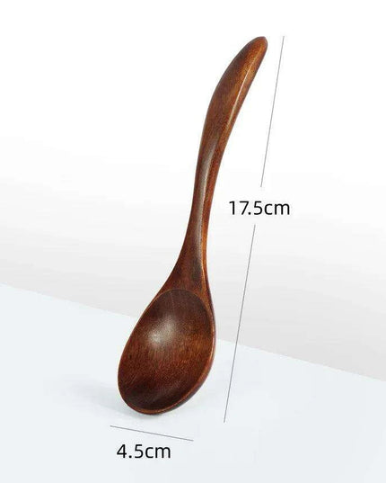 Elegant Long-Handled Wooden Spoon for Gourmet Ramen and Porridge Enjoyment