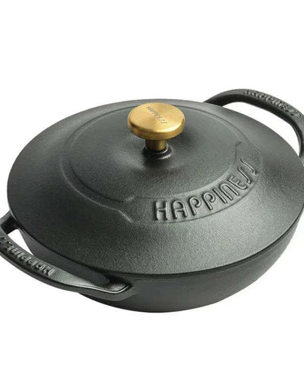 Heritage-Inspired Durable Cast Iron Soup Pot for Gourmet Slow Cooking