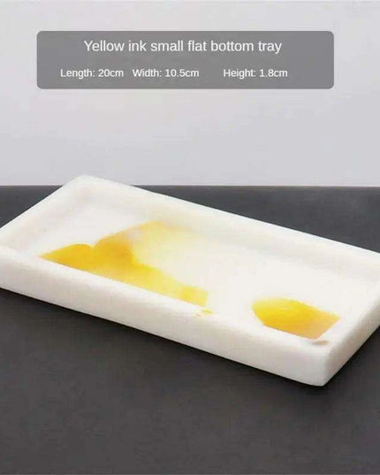 Chic Resin Marble Tray Set for Elegant Bathroom and Bedroom Organization