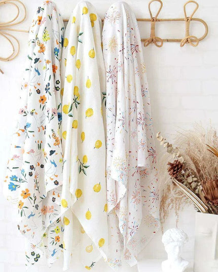 Luxuriously Soft Organic Bamboo Cotton Swaddle Blanket for Infants