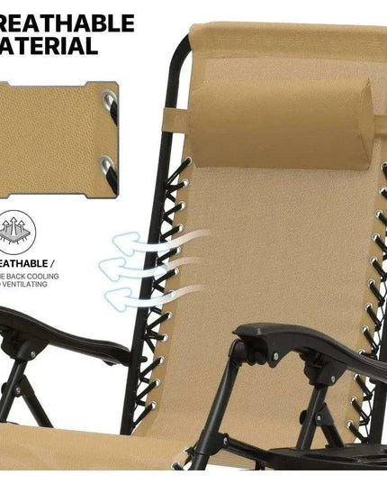 Luxury Outdoor Recliner with Cup Holder and Neck Support