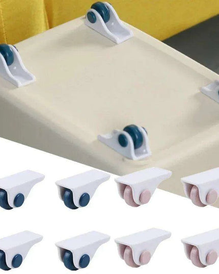 4-Pack Self-Adhesive Mute Caster Wheels for Easy Furniture Mobility