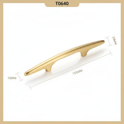 Solid Brass Cabinet Pull — Minimalist Handle for Wardrobes, Kitchens & Wine Cabinets