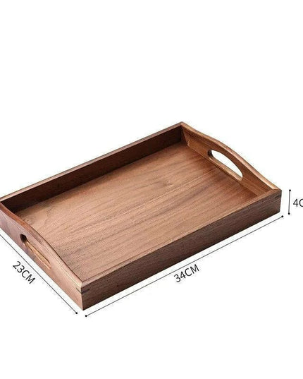 Elegant Japanese Walnut Round Serving Platter for Upscale Events