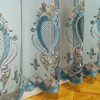Luxury Chenille Blackout Curtains | Custom Size, Embroidered