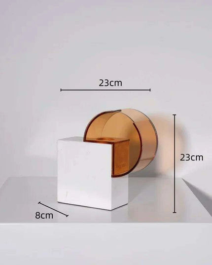 Sophisticated Semicircle Marble and Acrylic Terrarium Vase - Chic Home Decor Accent