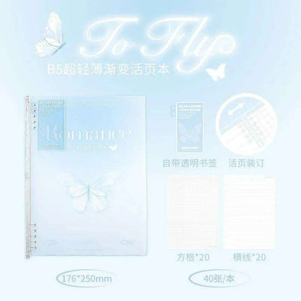 Customizable Ombre A5 & B5 Notebook Set for Stylish Office & School Essentials