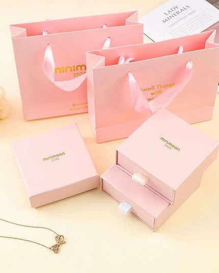 Luxury Pink Jewelry Packaging Set with Custom Branding - 500 Piece Collection