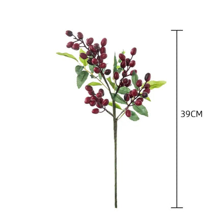 39 cm Artificial Olive Berry Branch with Mixed Leaves
