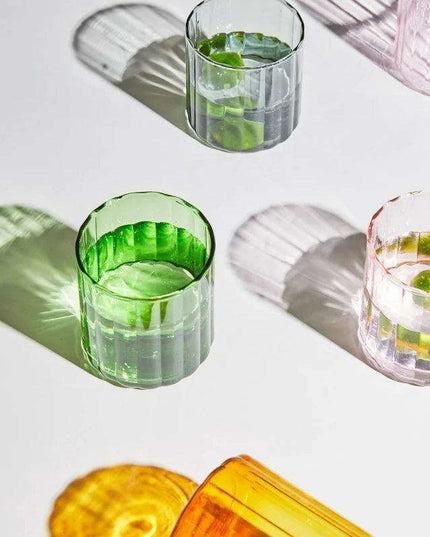 Vibrant Heat-Resistant Glass Mug Collection - Set of 6 Stylish Cups for Every Occasion