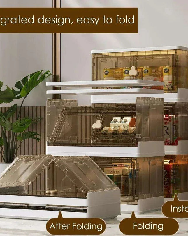 Clear Dual Access Stackable Storage Bins for Versatile Home Organization