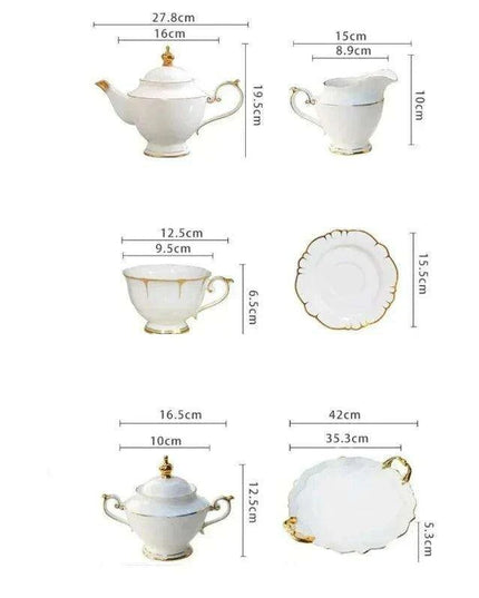 Timeless Nordic Ceramic Tea and Coffee Set with Teapot and Cups