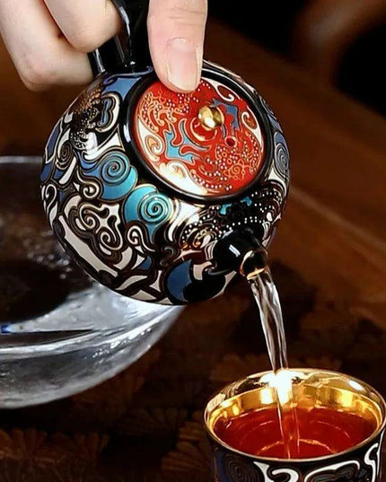 Elegant Authentic Dual-Tone Portable Tea Set for Traditional Kung Fu Brewing