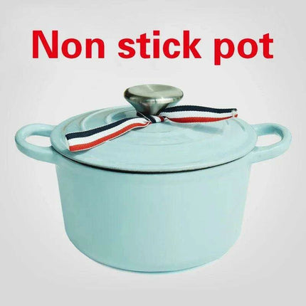 Premium Enamel-Coated Cast Iron Soup and Stew Cookware Set - Induction Compatible