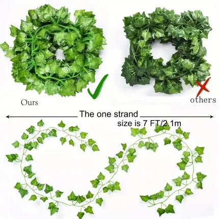 Artificial Leaf Vine Garlands, 2 m Strings, Selected Style & Pack