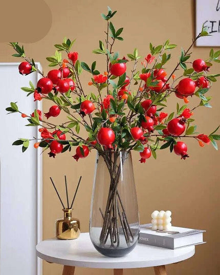 1PC Simulation 5 Heads Pomegranate Fruit