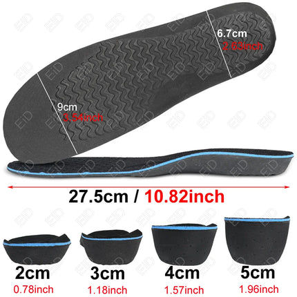 Full-Length Height-Lift Insoles, 2–5 cm Options