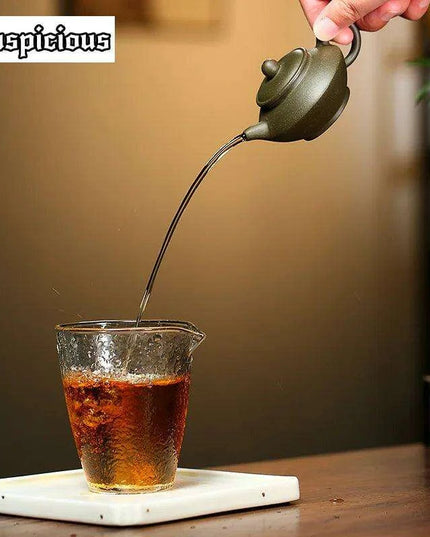Handcrafted Yixing Purple Clay Tea Kettle - 70ml Artisan Green Mud Teapot for Traditional Kung Fu Brewing