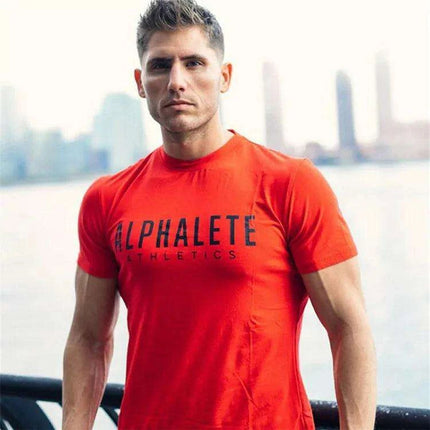 Trendy Graphic Print Muscle Tees for Men - Slim Fit Cotton Workout and Casual Shirts