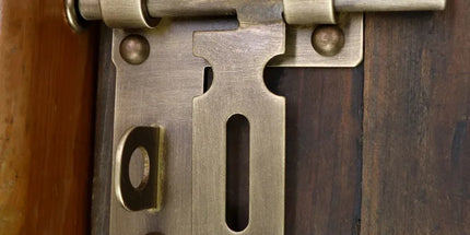 Antique Solid Brass Door Bolt Set Single Door Sliding Latch with Strike Plate & Keyhole Wooden Door Hardware for Furniture antique-solid-brass-door-bolt-set-single-door-sliding-latch-with-strike-plate-keyhole-wooden-door-hardware-for-furniture