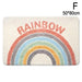 Rainbow Delight Bathroom Rug - Luxurious Faux Cashmere Mat with Anti-Slip Backing