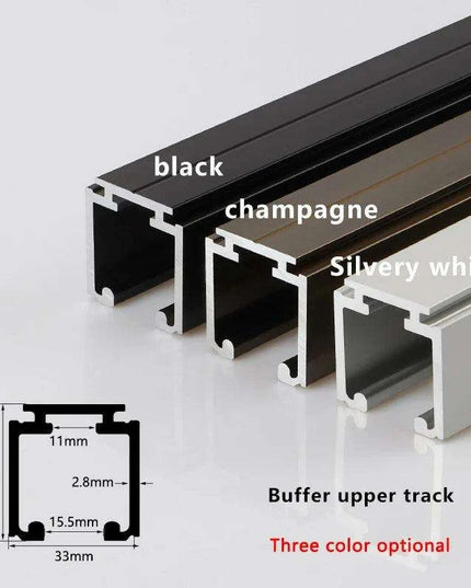 Tranquil Motion Black Elegance Sliding Door System Kit