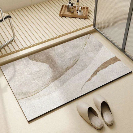 Chic Diatomite Bath Mat Set - Stylish Water-Absorbing Toilet Ensemble