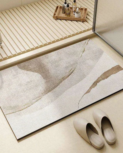 Chic Diatomite Bath Mat Set - Stylish Water-Absorbing Toilet Ensemble