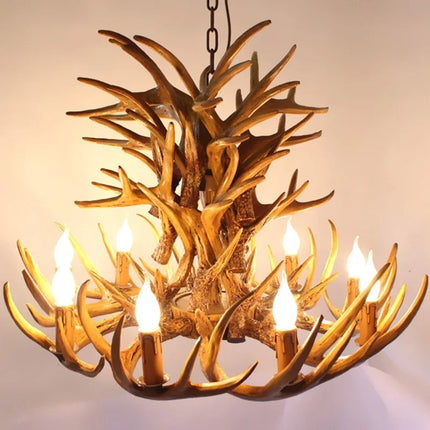 Vintage Antler Pendant Light – Rustic Deer Horn Chandelier for Bars & Restaurants