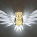 Golden Owl LED Wall Sconce - Charming Battery-Operated 3D Animal Lamp