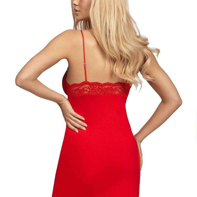 Seductive Elegance: Enchanting Black Lace Nightshirt by Donna