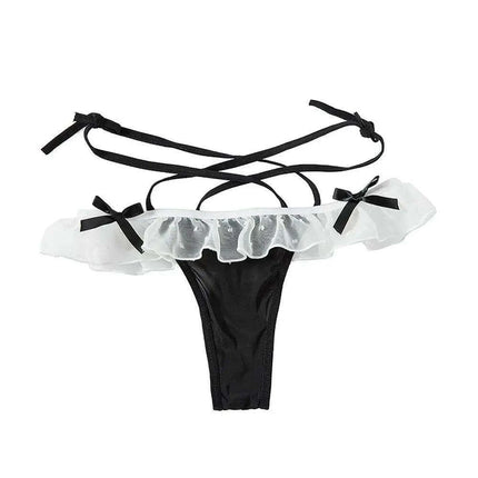 Seductive Lace Hollow Out JK Style Bandage Low Waist Panties for Women - Très Elite