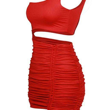 Seductive Lace-Up Bodycon Dress with Unique Hollowed Hip Details