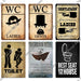 Vintage Charm Toilet Wall Art for Quirky Bathroom Decor