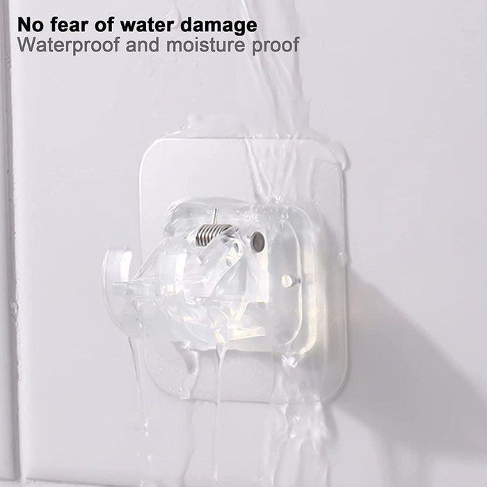 Heavy-Duty Waterproof Curtain Rod Brackets with Easy Peel-and-Stick Installation